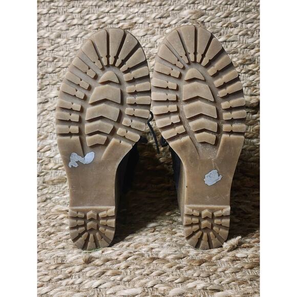 Rocket Dog Wedge Booties Blue Suede Moccasin Fringe Women's 8 - Picture 12 of 12